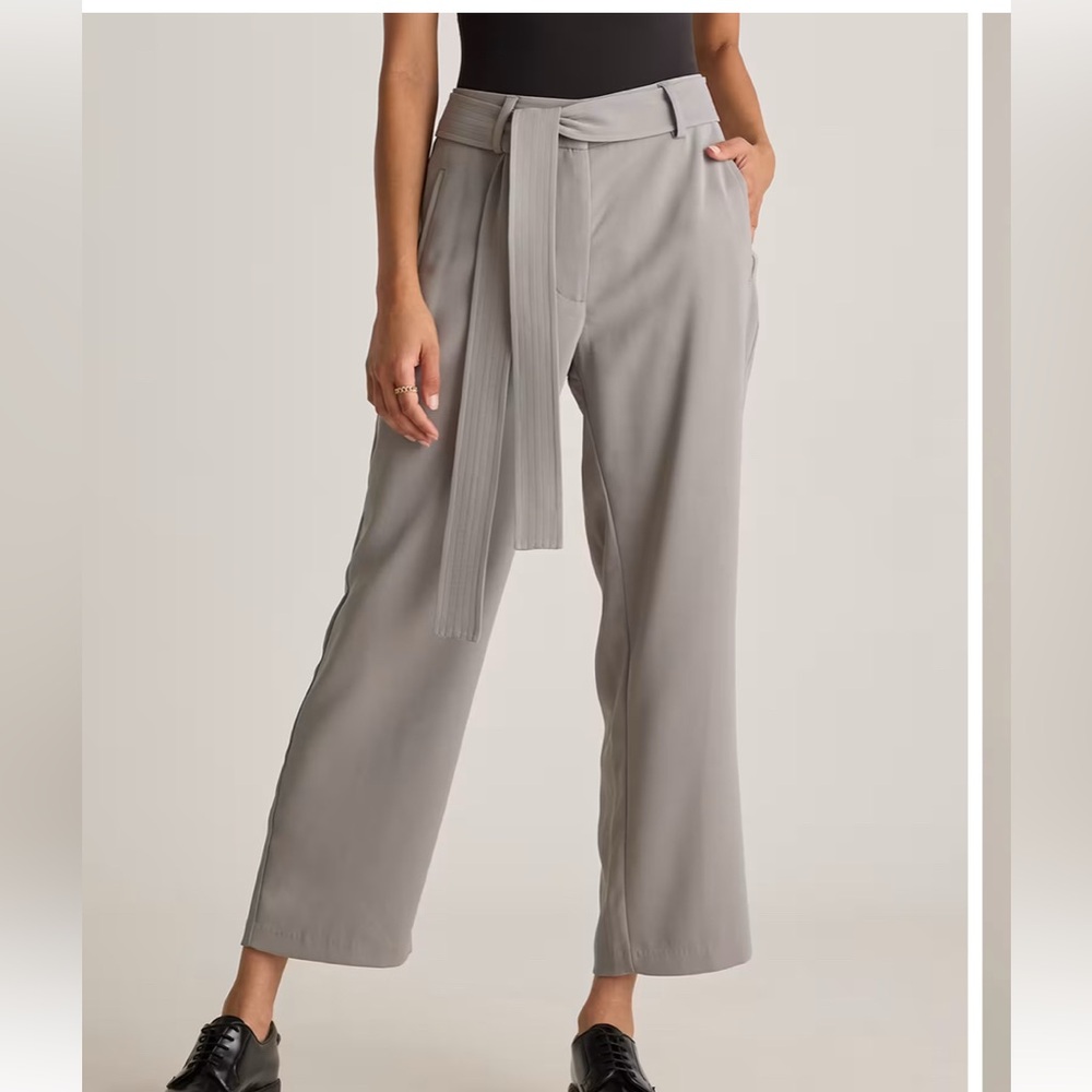Quince Stretch Crepe paperbag pants